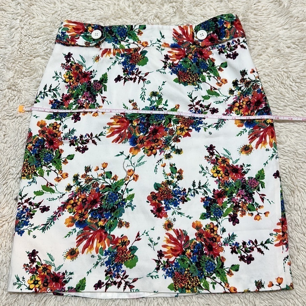 😊Laundry By Shelli Segal Skirt Multicolor Floral Lined Zip Pencil size 4 - Picture 13 of 15